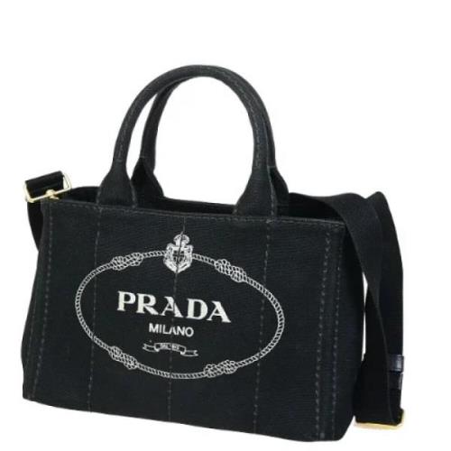 Prada Vintage Pre-owned Canvas prada-vskor Black, Dam