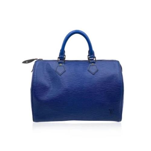 Louis Vuitton Vintage Pre-owned Laeder handvskor Blue, Dam