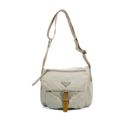 Prada Vintage Pre-owned Nylon prada-vskor Beige, Dam