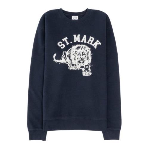 Wild Donkey Vintage St Mark Lion Sweatshirt Blue, Herr