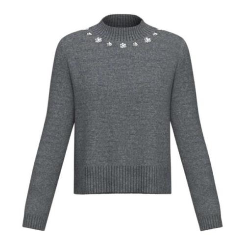 Emme DI Marella Stilren Stickad Topp Gray, Dam