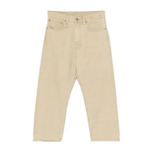 R13 Khaki Herringbone Twill Jeans Beige, Dam