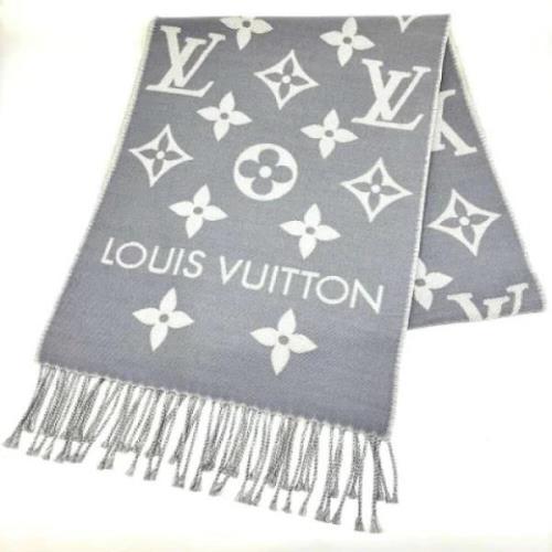 Louis Vuitton Vintage Pre-owned Ylle sjalar Gray, Dam