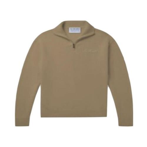 MC2 Saint Barth Lambswool Half-Zip Tröja för Män Beige, Herr