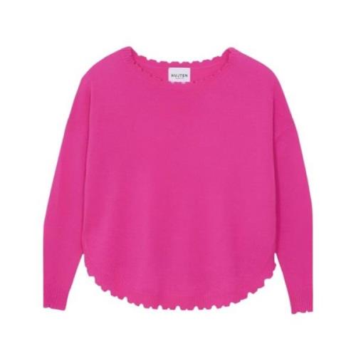 Kujten Neon Rose Cashmere Sweater Pink, Dam