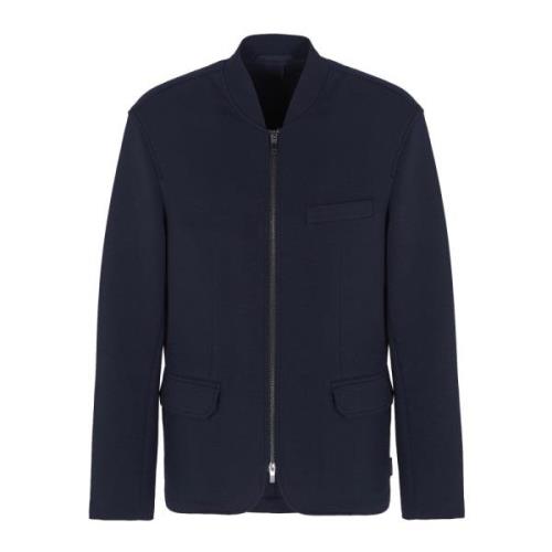 Armani Exchange Blå Bomber Dragkedja Jacka Blue, Herr