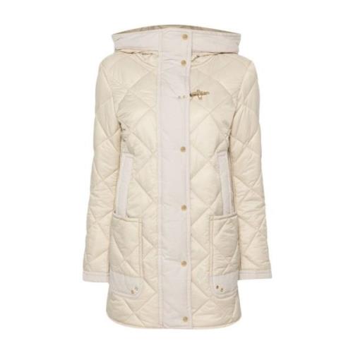 Fay Vit Parka Vintermode Essential White, Dam