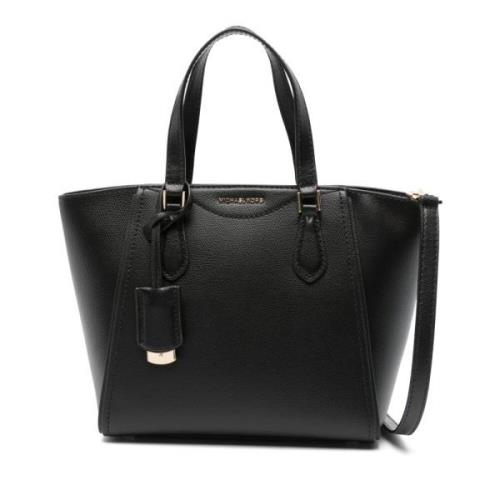 Michael Kors Svart läder crossbody tote väska Black, Dam