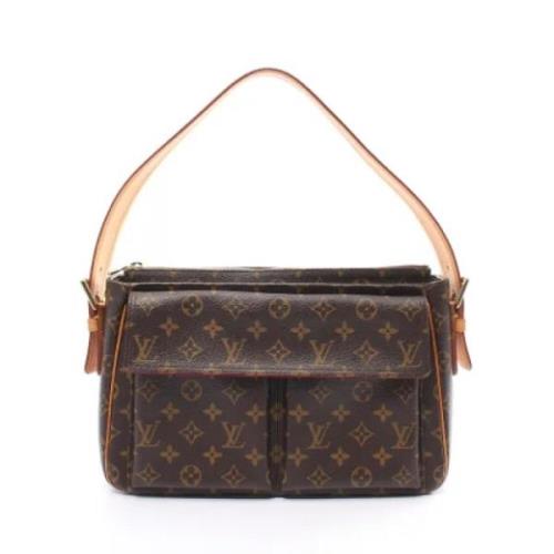 Louis Vuitton Vintage Pre-owned Canvas axelremsvskor Brown, Dam