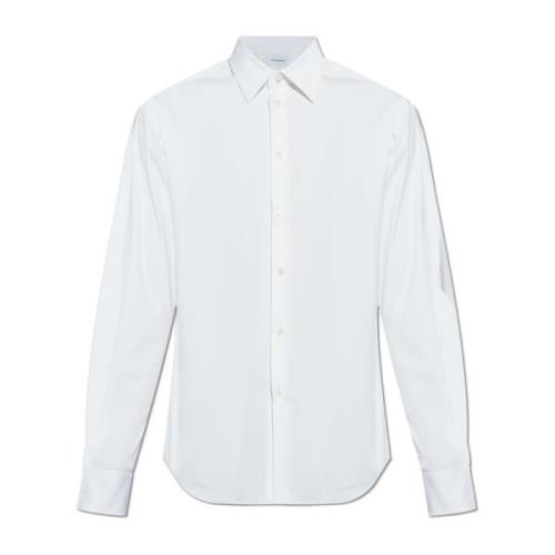 Salvatore Ferragamo Skjorta med broderi White, Herr