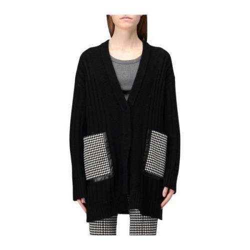 Simona Corsellini Stilfull Lång Cardigan Sweater Black, Dam