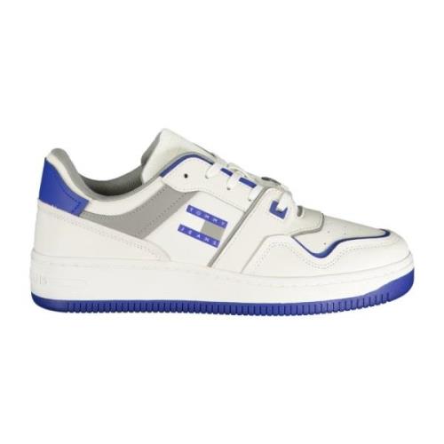 Tommy Hilfiger Sportiga vita sneakers med kungablå detaljer White, Her...