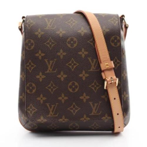 Louis Vuitton Vintage Pre-owned Canvas axelremsvskor Brown, Dam