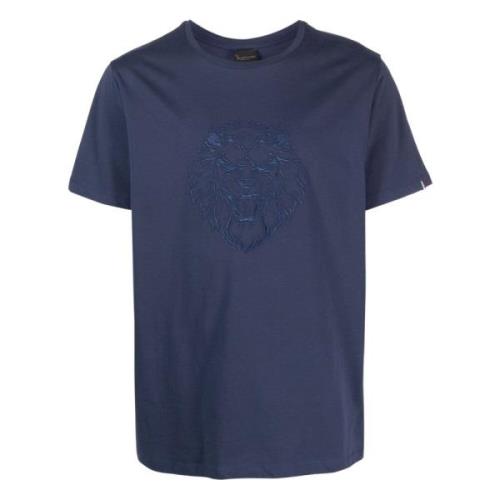 Billionaire Blå Bomull Rund Hals T-shirt Blue, Herr