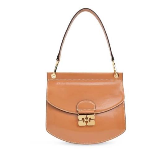 Ganni Brun Crossbodyväska Casual Stil Brown, Dam