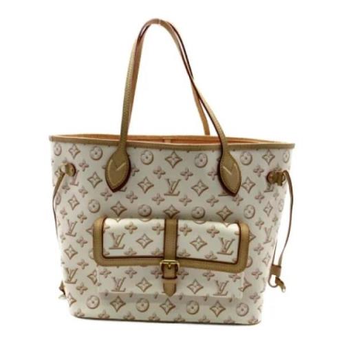 Louis Vuitton Vintage Pre-owned Canvas axelremsvskor White, Dam