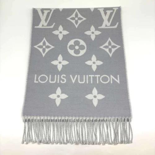 Louis Vuitton Vintage Pre-owned Tyg sjalar Gray, Dam