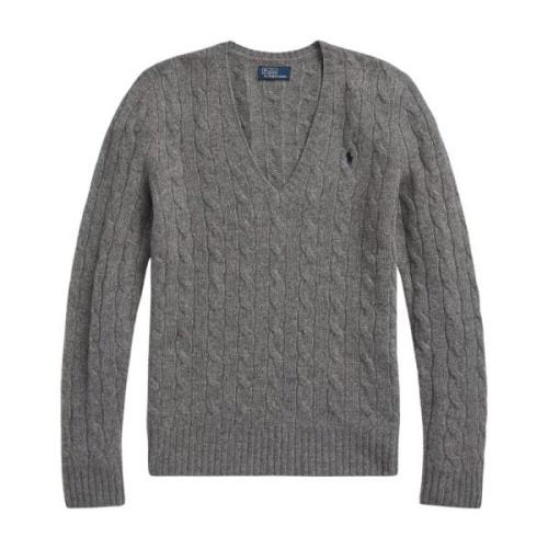 Polo Ralph Lauren Ull och cashmere flätad tröja Gray, Dam