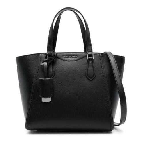 Michael Kors Svart läder crossbody tote väska Black, Dam