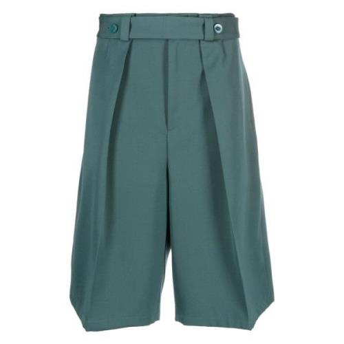 Jil Sander Grön Ull Casual Elegant Shorts Green, Herr