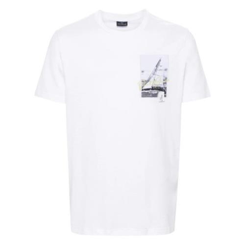 Paul & Shark Stickad T-shirt med korta ärmar vit White, Herr