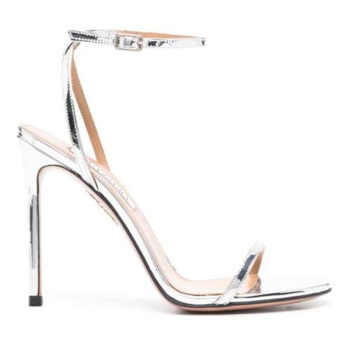 Aquazzura Elegant Silver Högklackade Pumps Gray, Dam