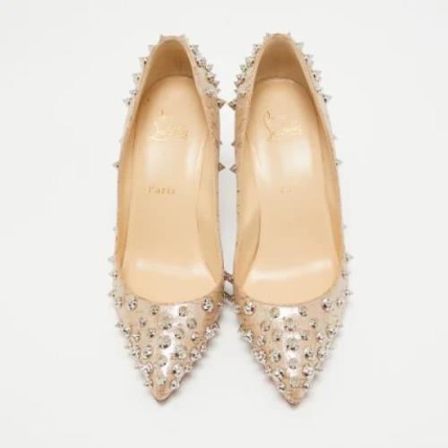 Christian Louboutin Pre-owned Pre-owned Tyg klackskor Beige, Dam