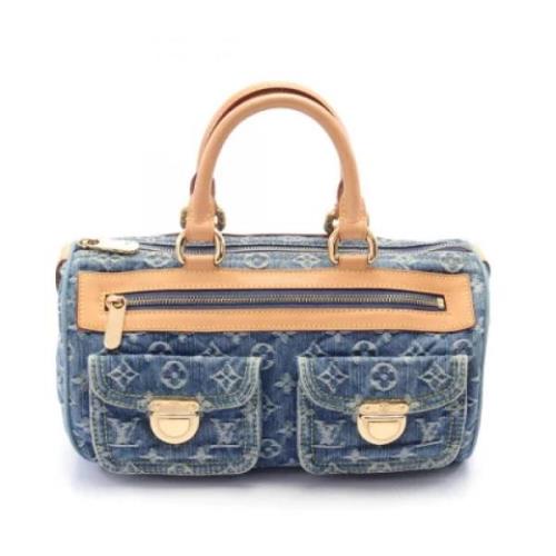 Louis Vuitton Vintage Pre-owned Laeder handvskor Blue, Dam