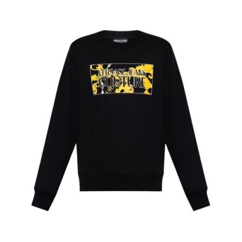 Versace Jeans Couture Crewneck Sweatshirt med Grafiskt Tryck Black, He...