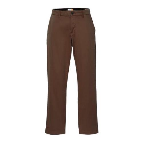 Timberland Slim Fit Stretch Twill Chino Byxor Brown, Herr