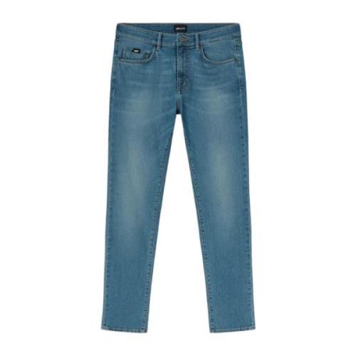 GAS Slim Fit Stone Wash Jeans Blue, Herr