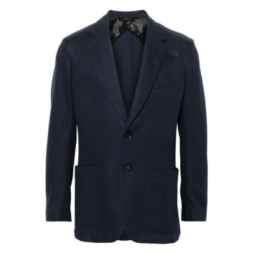 Brioni Elegant Svart Siden Ull Blazer Black, Herr