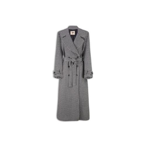 Aniye By Lång ullblandad trenchcoat Gray, Dam