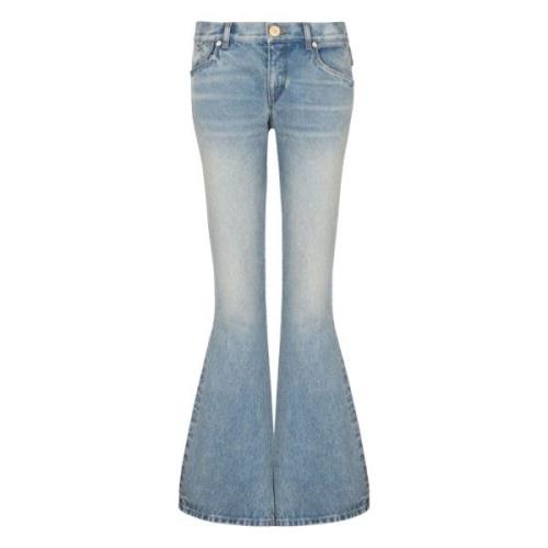 Balmain Blå Bootcut Flared Jeans Blue, Dam