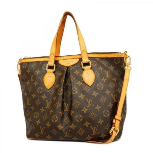 Louis Vuitton Vintage Pre-owned Tyg axelremsvskor Brown, Dam