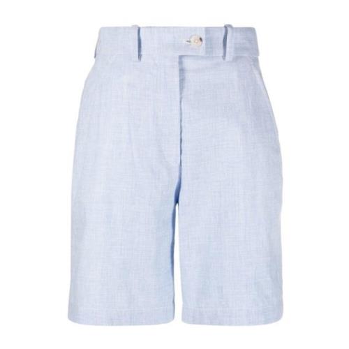 Kenzo Blå Linne Casual Shorts Blue, Dam