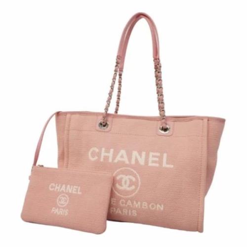 Chanel Vintage Pre-owned Canvas chanel-vskor Pink, Dam