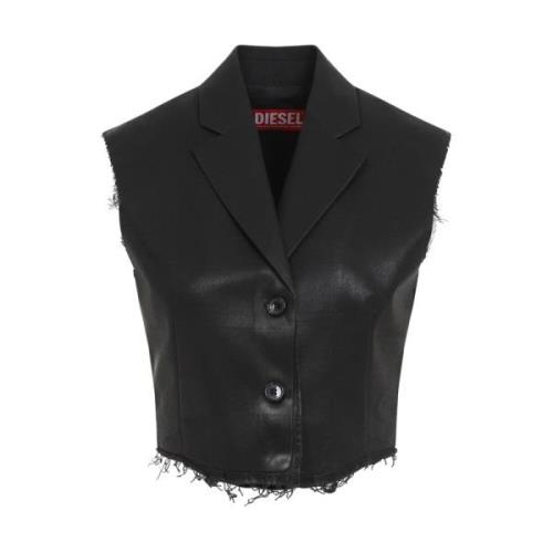 Diesel Elegant Svart Väst Aw24 Black, Dam