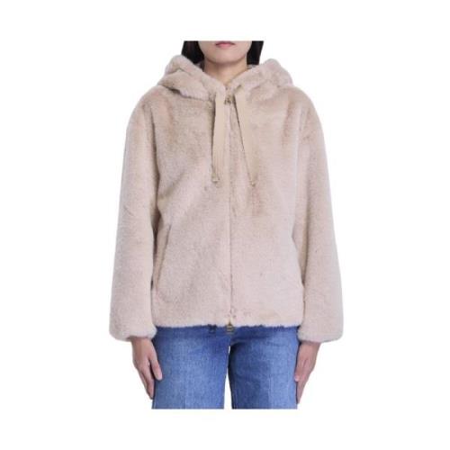 Herno Teddytyg Jacka Beige Beige, Dam