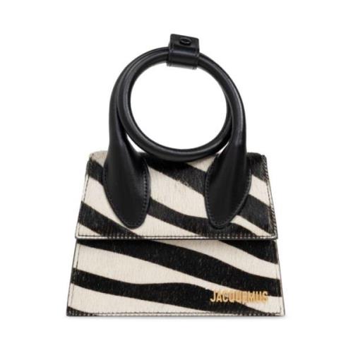 Jacquemus Zebra Print Axelväska Black, Dam