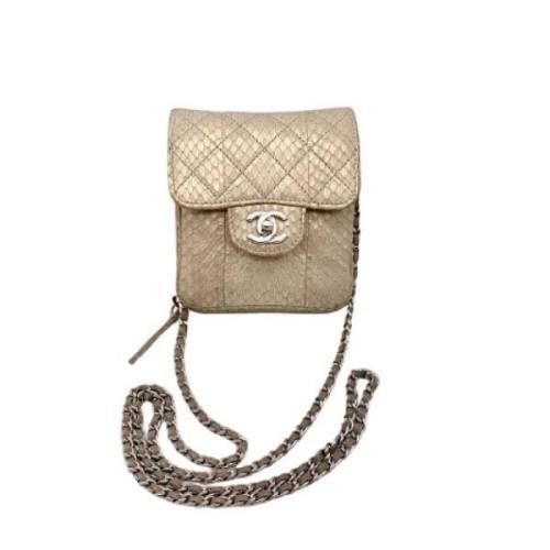 Chanel Vintage Pre-owned Laeder chanel-vskor Beige, Dam