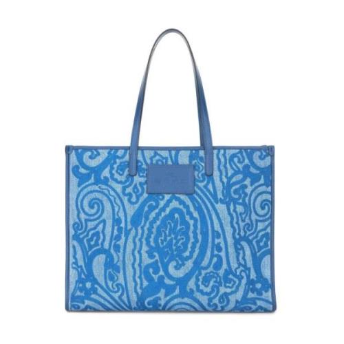 Etro Blå Casual Toteväska Blue, Dam