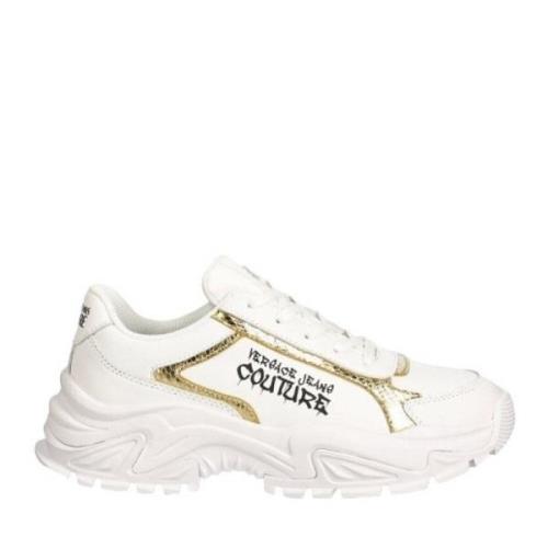 Versace Vita och guld Sneakers med Logo White, Dam