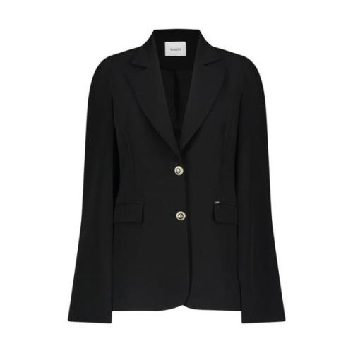 Gaudi Svart stretchblazer med slagkrage Black, Dam