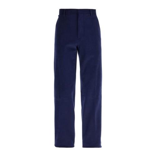 Ermenegildo Zegna Varm Vinter Chino Byxor Blue, Herr