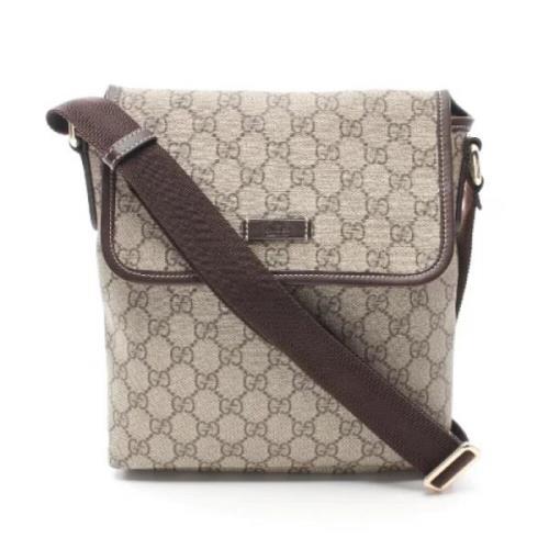 Gucci Vintage Pre-owned Canvas crossbodyvskor Beige, Dam