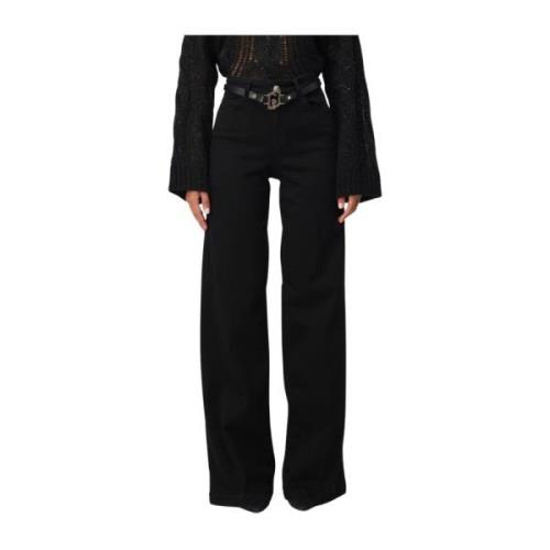 Liu Jo Flare Bottom Jeans med Bälte Black, Dam