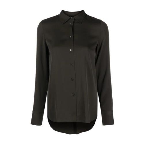 Vince Svart Sidens Casual Blus Black, Dam