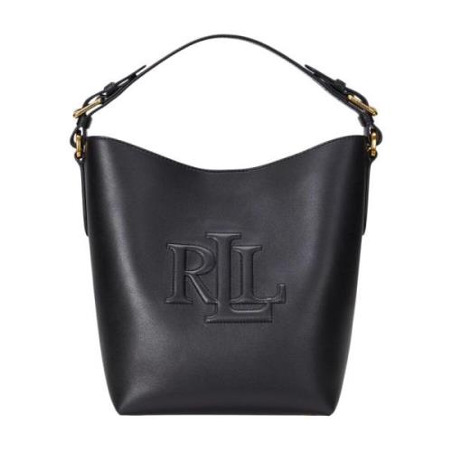 Ralph Lauren Medium Witley läder bucket bag Black, Dam