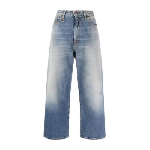 R13 Blå Straight Jeans Ankled D'arcy Blue, Dam